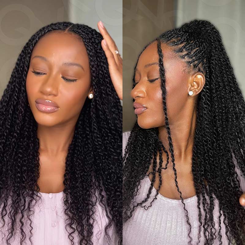 Onimehair™ Thick 4 Packs Afro Kinky Bulk Human Hair For Perfect Braids & Twists