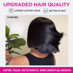 Sleek Bone Straight Bob 5×5 HD Lace Glueless Blunt Cut Middle Part Wig Super Double Drawn Hair Quality