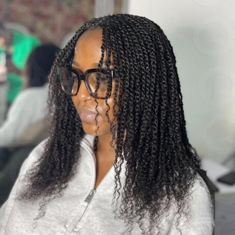 Onimehair™ Reddish Brown Color Afro Kinky Bulk Human Hair For Braiding Dreadlock Hair