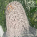 Onimehair™ Brazilian Grey Color Remy Hair Afro kinky Bulk Human Hair For Braiding Dreadlock Hair