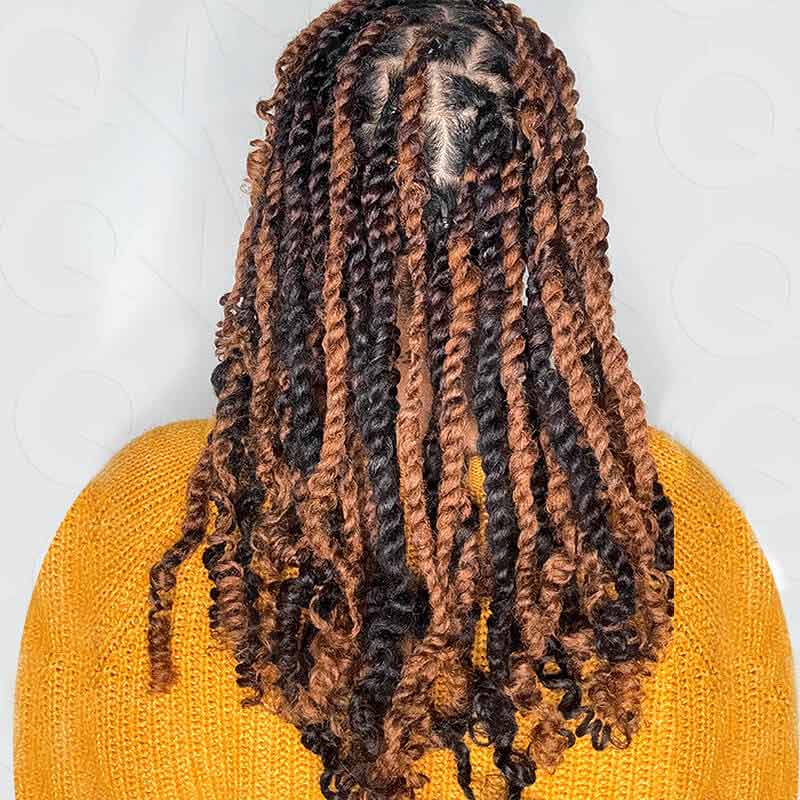 Onimehair™ Self-customized Highlights Color Afro kinky Bulk For Braiding Dreadlock Hair