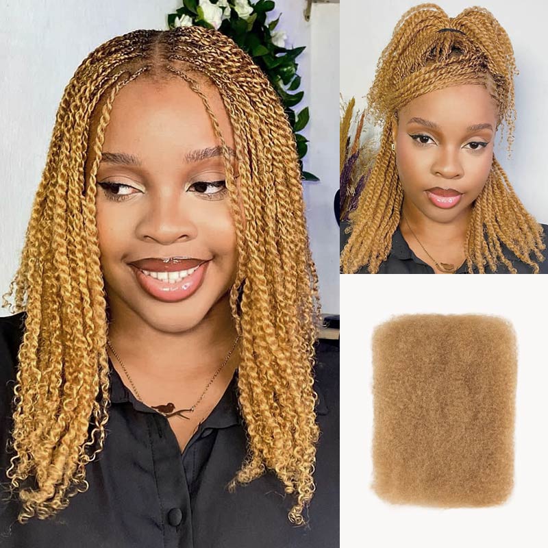 Onimehair™ 1 Pack Afro kinky Bulk Hair Extensions For Braiding Dreadlock Human Hair