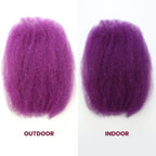 Onimehair™ New Purple Color Afro Kinky Bulk Human Hair For Braiding DreadLock