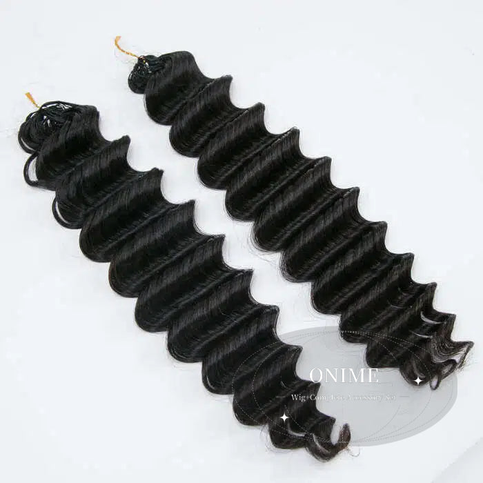 Raw Loose Deep Wave Human Crochet Hair Extensions 100% Real Hair For Crochet Locs Natural Color - Rafarada