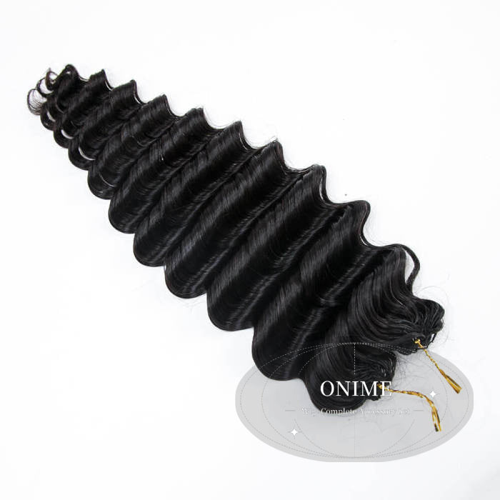 Raw Loose Deep Wave Human Crochet Hair Extensions 100% Real Hair For Crochet Locs Natural Color - Rafarada