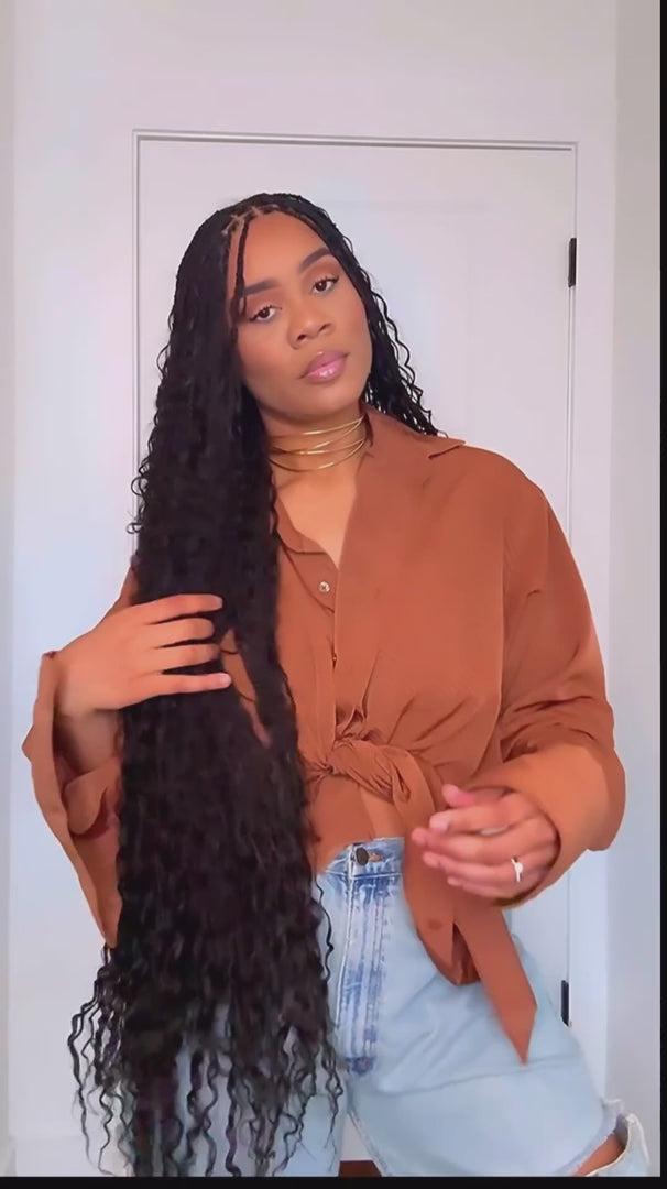 Double Drawn Burmese Water Wave Human Braiding Hair