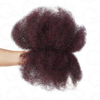 Onimehair™  Burgundy #99J Color Afro Kinky Bulk Human Hair For Braiding Dreadlock Hair