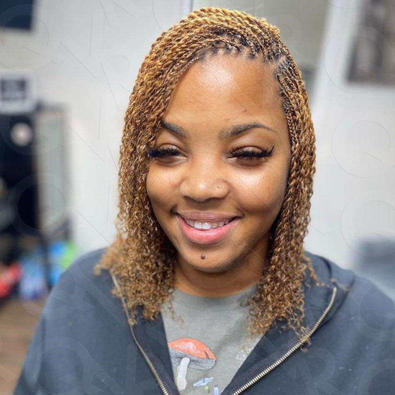 Onimehair™ Honey Blonde Color Afro kinky Bulk Hair Extensions For Braiding Dreadlock Human Hair