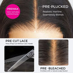 Pull Go Drawstring Bone Straight Bob 5×5 HD Lace Double Drawn Wig Middle/Side Part Vietnamese Hair