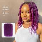 Onimehair™ New Purple Color Afro Kinky Bulk Human Hair For Braiding DreadLock