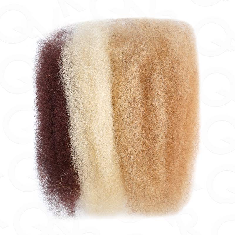 Onimehair™ 3 In 1 Afro Kinky Bulk Three Colors #32/16/613 Human Hair For Braiding Dreadlock Hair