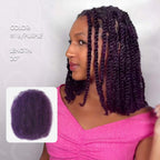 Onimehair™ Mix #1B/Purple Color Afro Kinky Bulk Human Hair For Braiding Dreadlock Hair