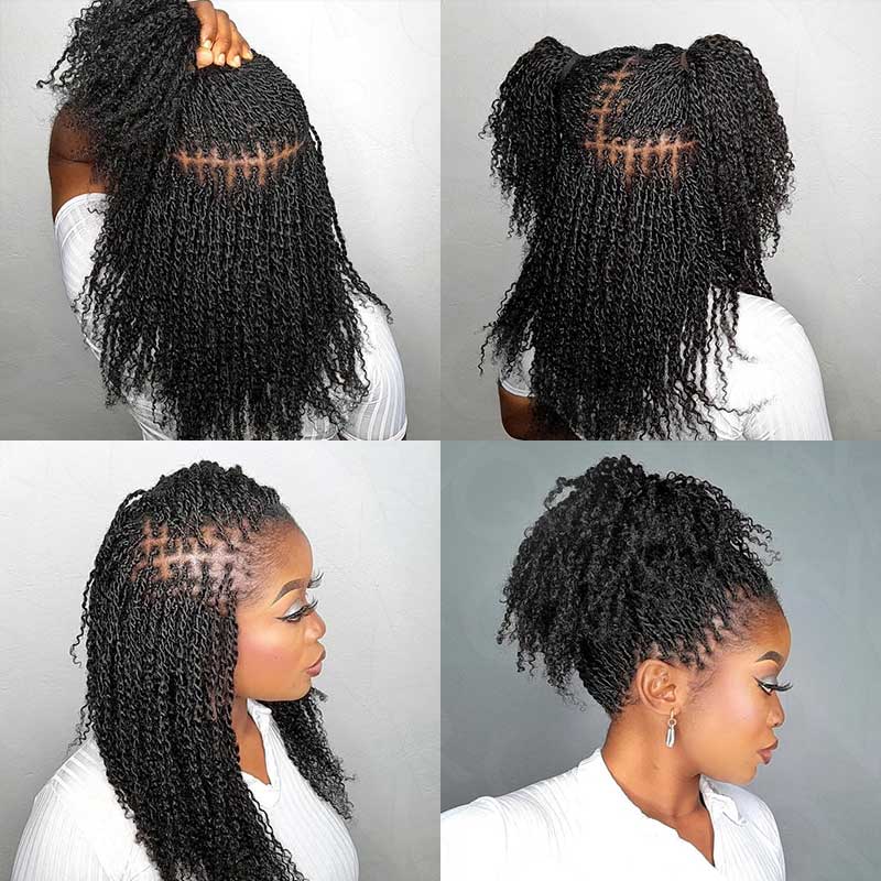Onimehair™ Upgraded Afro Kinky Bulk Human Hair for Braiding & Mini Twists