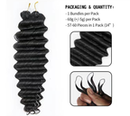 Raw Loose Deep Wave Human Crochet Hair Extensions 100% Real Hair For Crochet Locs Natural Color