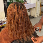 Onimehair™ #27/30 Afro Kinky Bulk Mixed Color Human Hair for Braiding DreadLock