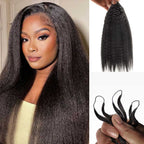 Onimehair™ 1 Pack/50g Handmade Feather Crochet Braid Natural Black Human Hair Extensions