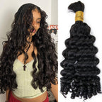Spiral Curly Human Bulk Hair Extensions For Braiding & Boho Braids