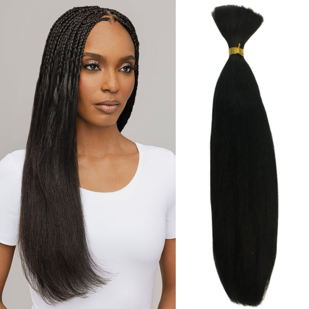 Straight Human Hair Bulk For Braiding Real Hair Extensions For Boho Braids