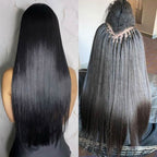 Onimehair™ Soft Deep Wave Feather Crochet Braid Natural Black Human Hair Extensions