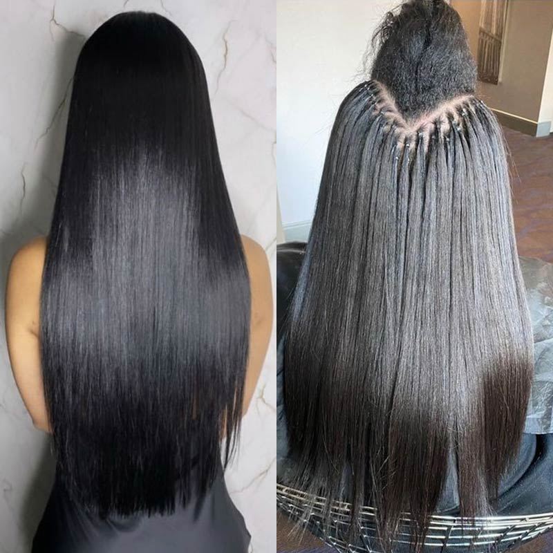 Onimehair™ Soft Deep Wave Feather Crochet Braid Natural Black Human Hair Extensions