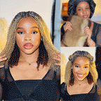 Onimehair™ 3 In 1 Afro Kinky Bulk Three Colors #32/16/613 Human Hair For Braiding Dreadlock Hair