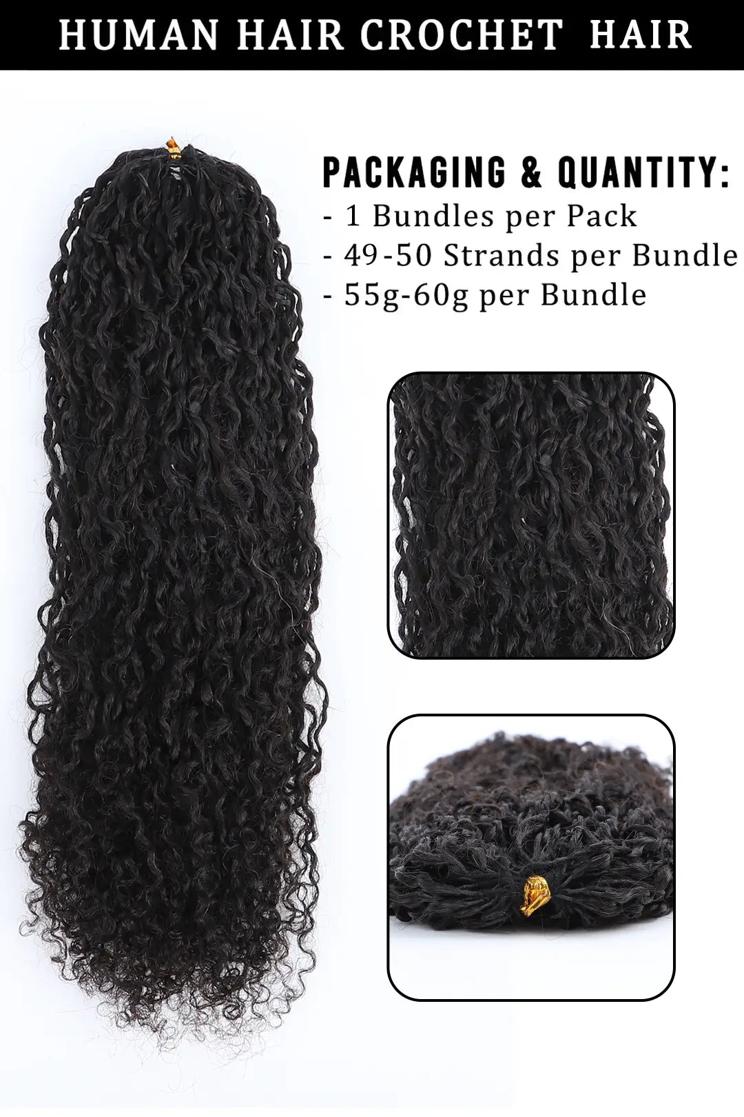 Lightweight Yanky Twists Crochet Human Hair Extension - Onime Hair