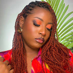 Onimehair™ Dark Orange Afro Kinky Bulk Hair Extensions For Braiding Dreadlock Human Hair