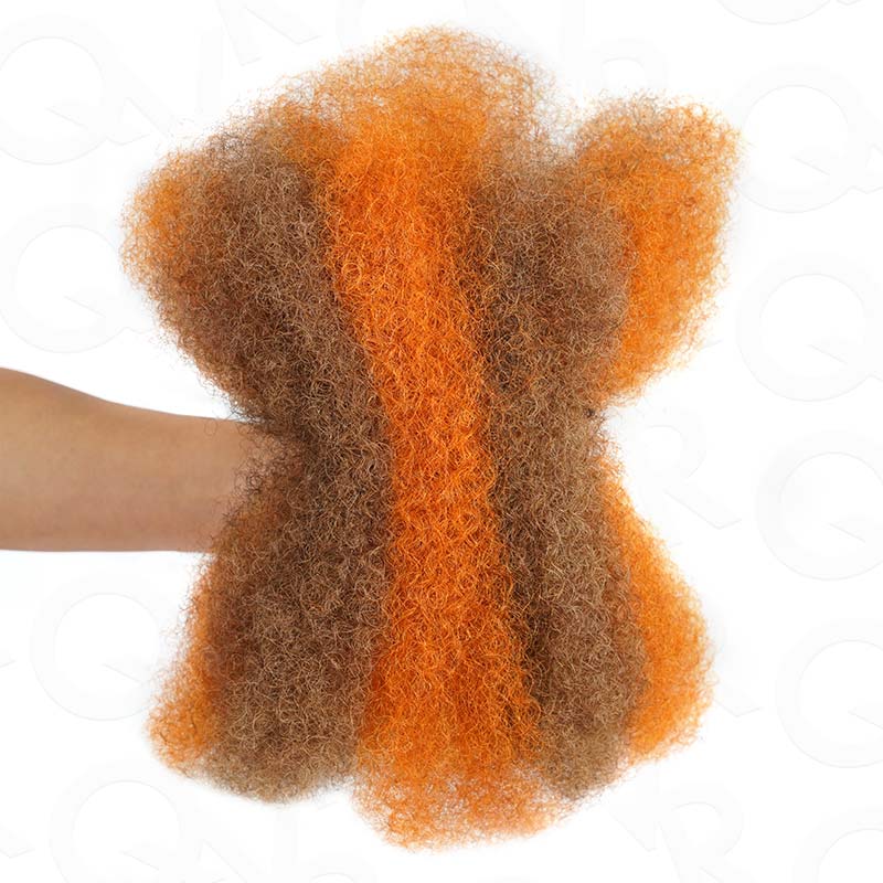 Onimehair™ 3 In 1 Afro Kinky Bulk Three Colors #32/16/613 Human Hair For Braiding Dreadlock Hair