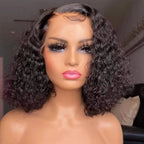 Breathable Air Cap | Short Water Wave Bob 5×5 Plus Lace Wear Go Glueless Wig 100% Human Hair